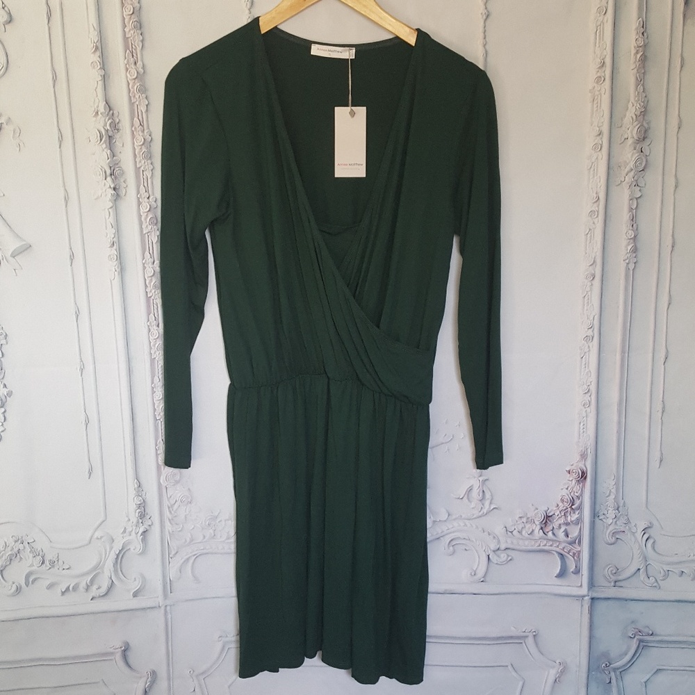 NWT Annee Mathew Lilly Ruche Crossover Dress